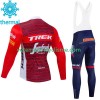 Homme Tenue Cycliste Manches Longues et Collant à Bretelles Hiver Thermal Fleece Trek Segafredo 2023 N001